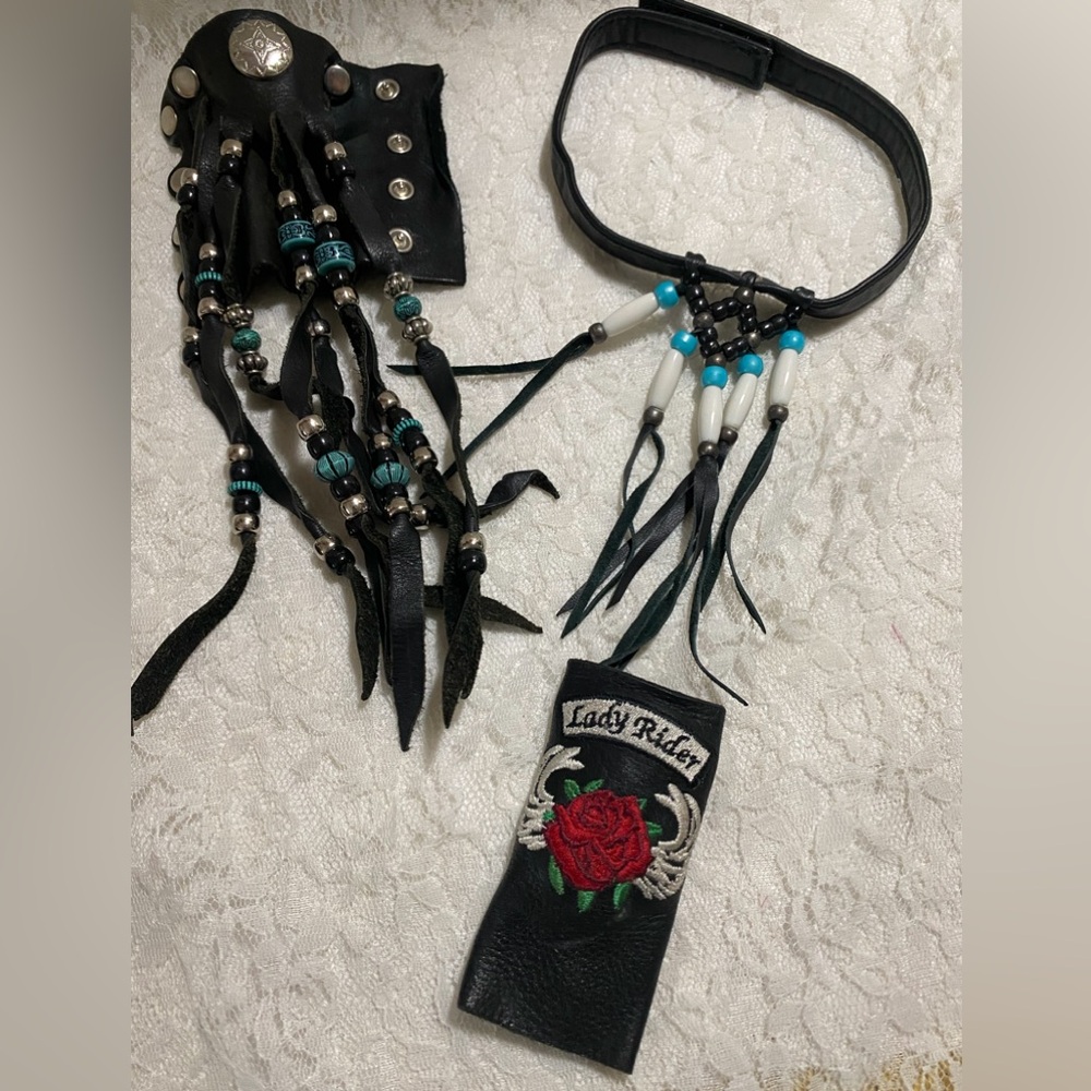 Lady Rider Harley Davidson Hair saving accessories, plus neck band